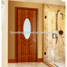 Ванная комната меламина Отлитая в форму дверь с матовой стеклянной вставкой